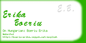 erika boeriu business card